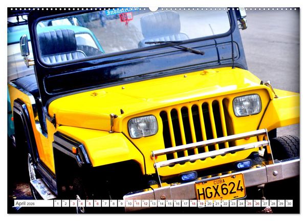 Produktbild: Cuba Jeeps - Gel&auml;ndewagen Oldtimer (hochwertiger Premium Wandkalender 2026 DIN A2 quer), Kunstdruck in Hochglanz