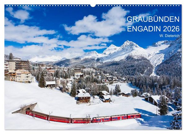 Produktbild: Graub&uuml;nden Engadin 2026 (Wandkalender 2026 DIN A2 quer), CALVENDO Monatskalender