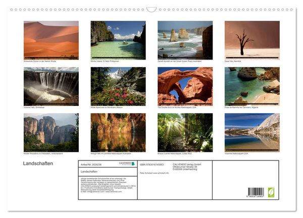 Produktbild: Landschaften (Wandkalender 2026 DIN A2 quer), CALVENDO Monatskalender