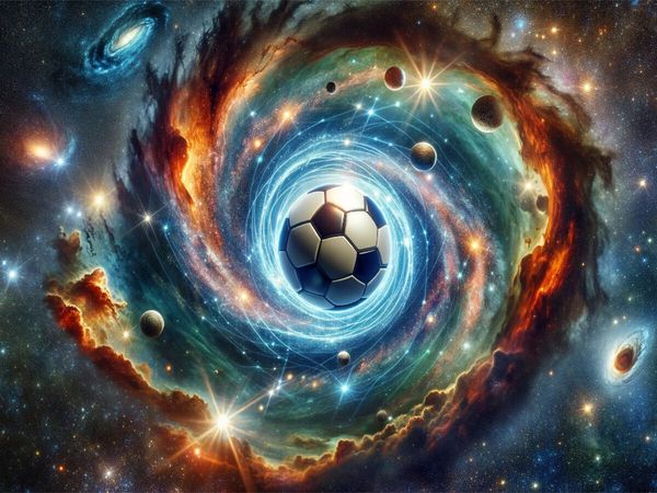 Produktbild: CALVENDO Puzzle Kosmischer Fu&szlig;ball | 1000 Teile Lege-Gr&ouml;&szlig;e 64x48cm Foto-Puzzle f&uuml;r gl&uuml;ckliche Stunden
