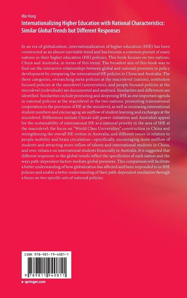 Produktbild: Internationalizing Higher Education with National Characteristics: Similar Global Trends but Different Responses