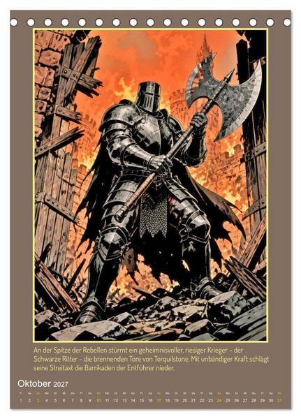 Produktbild: Ritter Ivanhoe, Ehre und Schatten (Tischkalender 2027 DIN A5 hoch), CALVENDO Monatskalender