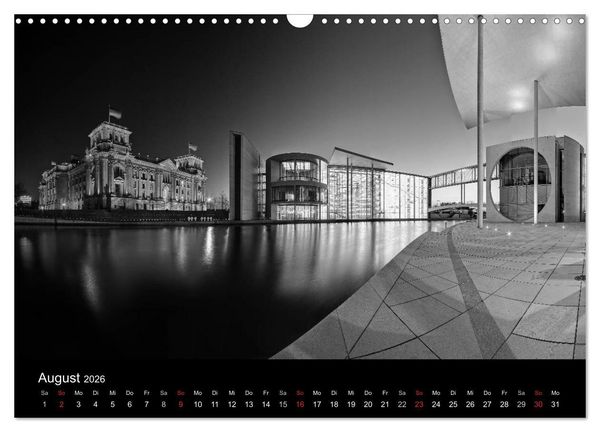Produktbild: Berlin Monochrome (Wandkalender 2026 DIN A3 quer), CALVENDO Monatskalender