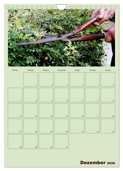 Produktbild: Gartenplaner (Wandkalender 2026 DIN A4 hoch), CALVENDO Monatskalender