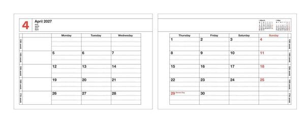 Produktbild: MARK'S 2027 Notebook Calendar XS // Neon Pink