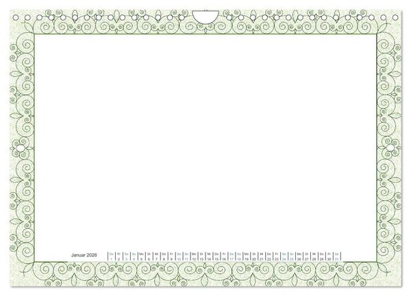 Produktbild: Bastelkalender Nostalgie-Rahmen 2026 (Wandkalender 2026 DIN A4 quer), CALVENDO Monatskalender
