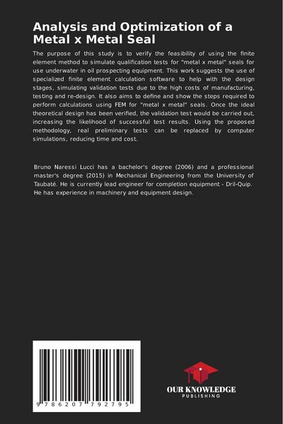 Produktbild: Analysis and Optimization of a Metal x Metal Seal