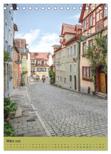 Produktbild: Rothenburg ob der Tauber (Tischkalender 2026 DIN A5 hoch), CALVENDO Monatskalender