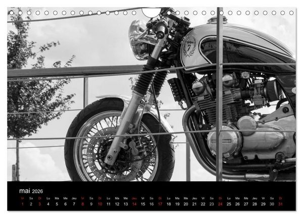 Produktbild: Une moto de caract&egrave;re (Calendrier mural 2026 DIN A4 vertical), CALVENDO calendrier mensuel