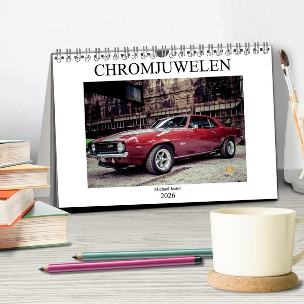 Produktbild: Chromjuwelen von Michael Jaster (Tischkalender 2026 DIN A5 quer), CALVENDO Monatskalender