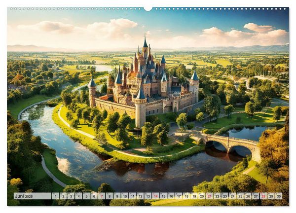 Produktbild: Romantische Ritterburgen (Wandkalender 2026 DIN A2 quer), CALVENDO Monatskalender