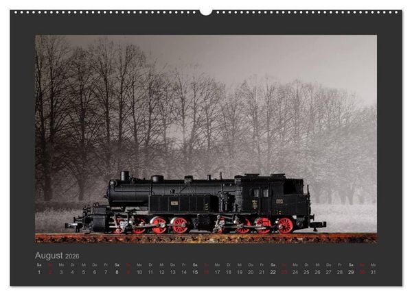 Produktbild: Dampflokomotiven in Spur N (Wandkalender 2026 DIN A2 quer), CALVENDO Monatskalender