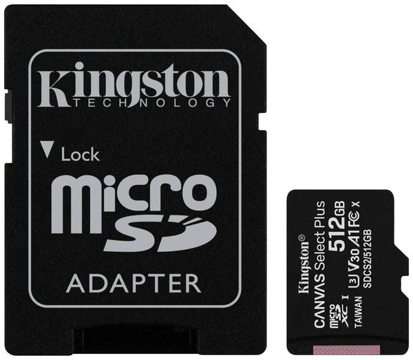 Kingston Canvas Select Plus SDXC-Karte 512GB Class 10 UHS-I inkl. SD-Adapter