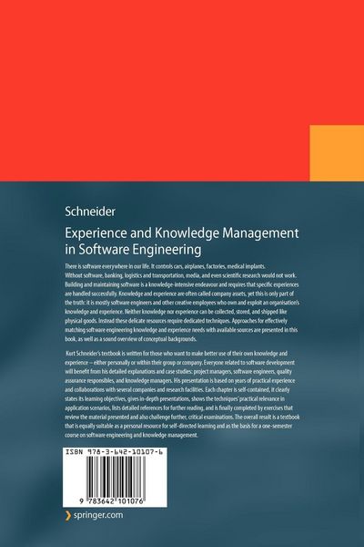 Produktbild: Experience and Knowledge Management in Software Engineering