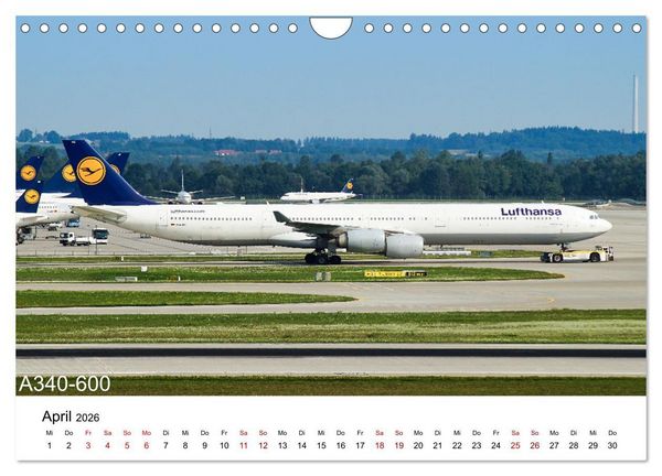 Produktbild: Flugzeuge von Airbus (Wandkalender 2026 DIN A4 quer), CALVENDO Monatskalender
