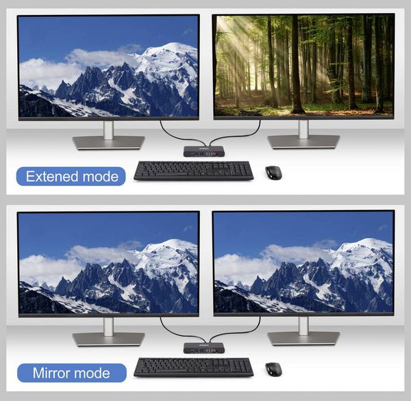 Produktbild: SpeaKa Professional SP-KVM-2P4K 2 Port KVM-Umschalter Grau (matt) HDMI&reg;, USB-A (USB 3.2 Gen 1), USB-A (USB 2.0), USB-C&reg; PD, RJ45
