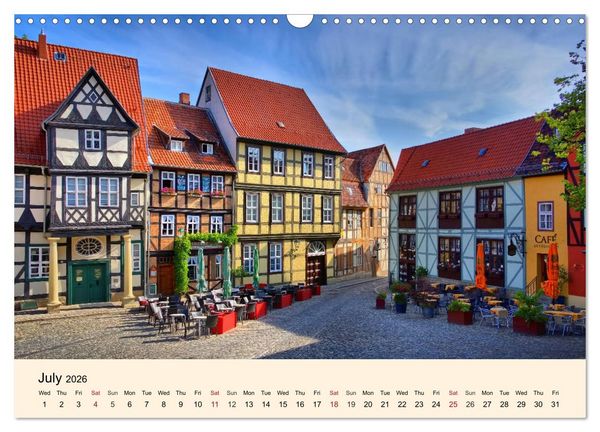Produktbild: Quedlinburg - World Heritage Site in the Harz Mountains (Wall Calendar 2026 DIN A3 landscape), CALVENDO 12 Month Wall Calendar