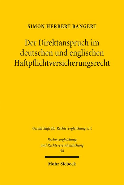 Produktbild: Der Direktanspruch im deutschen und englischen Haftpflichtversicherungsrecht