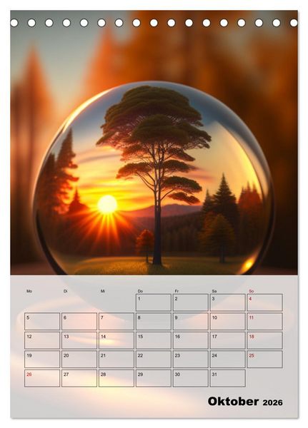 Produktbild: Gespiegelte Landschaft (Tischkalender 2026 DIN A5 hoch), CALVENDO Monatskalender