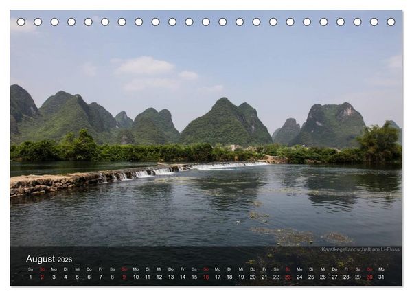 Produktbild: Erlebe China (Tischkalender 2026 DIN A5 quer), CALVENDO Monatskalender
