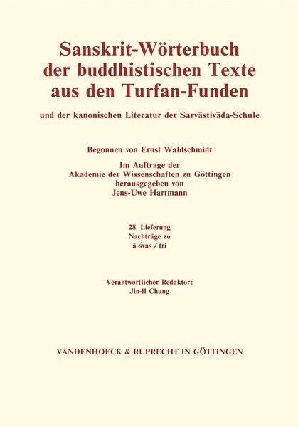 Produktbild: Sanskrit-W&ouml;rterbuch der buddhistischen Texte aus den Turfan-Funden. Lieferung 28