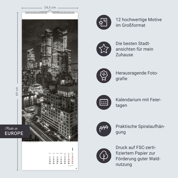 Produktbild: New York Vertical Kalender 2027