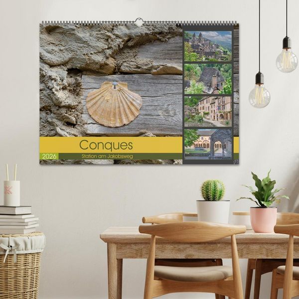 Produktbild: Conques ist eine wichtige Station am franz&ouml;sischen Jakobsweg (Wandkalender 2026 DIN A2 quer), CALVENDO Monatskalender