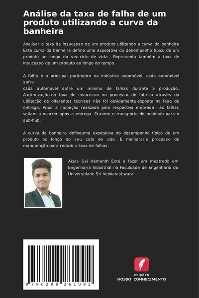 Produktbild: An&aacute;lise da taxa de falha de um produto utilizando a curva da banheira