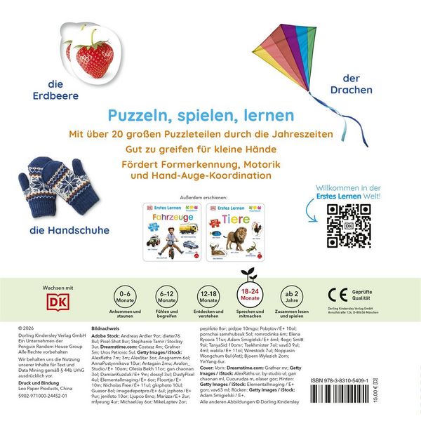 Produktbild: Erstes Lernen Puzzlebuch. Jahreszeiten