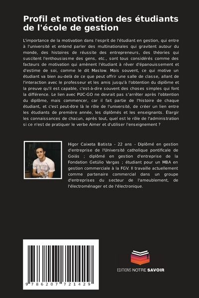 Produktbild: Profil et motivation des &eacute;tudiants de l'&eacute;cole de gestion