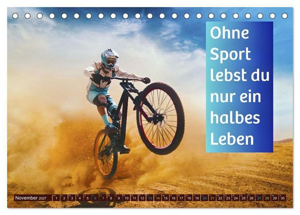 Produktbild: St&auml;rker als gestern &ndash; Sportliche Motivation in Bildern und Spr&uuml;chen (Tischkalender 2027 DIN A5 quer), CALVENDO Monatskalender