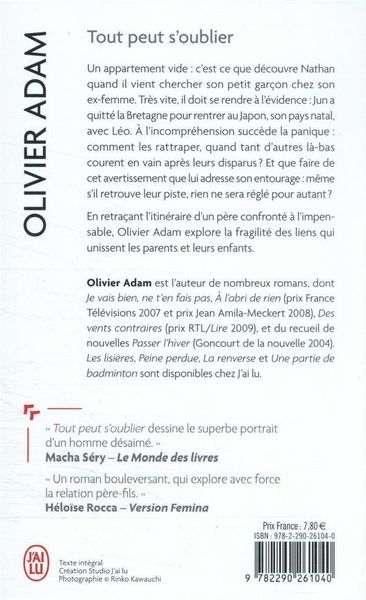 Produktbild: Adam, O: Tout peut s'oublier