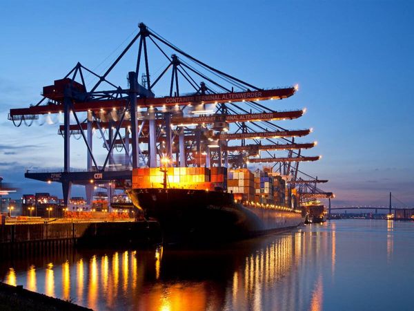 Produktbild: CALVENDO Puzzle Container-Terminal, Hamburg | 1000 Teile Lege-Gr&ouml;&szlig;e 64x48cm Foto-Puzzle f&uuml;r gl&uuml;ckliche Stunden
