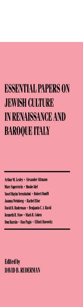 Produktbild: Essential Paper on Jewish Culture in Renaissance and Baroque Italy