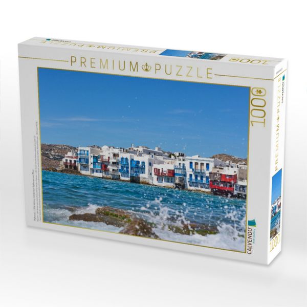 Produktbild: CALVENDO Puzzle Mykonos - Little Venice mit bunten Balkonen am Meer | 1000 Teile Lege-Gr&ouml;&szlig;e 64x48cm Foto-Puzzle f&uuml;r gl&uuml;ckliche Stunden