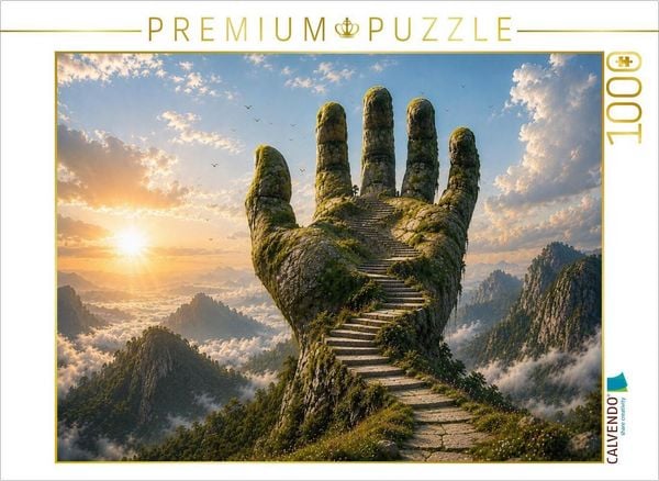 CALVENDO Puzzle Der Weg in der Hand | 1000 Teile Lege-Größe 64x48cm Foto-Puzzle für glückliche Stunden