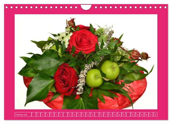Produktbild: F&uuml;r jeden Monat ein Dankesch&ouml;n an Dich! - 12 Blumenstr&auml;u&szlig;e (Wandkalender 2026 DIN A4 quer), CALVENDO Monatskalender