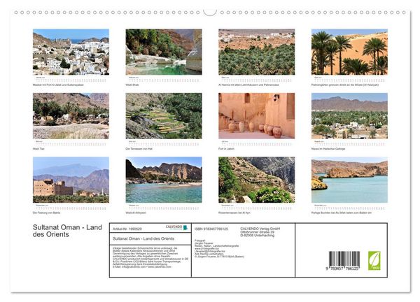 Produktbild: Sultanat Oman - Land des Orients (hochwertiger Premium Wandkalender 2026 DIN A2 quer), Kunstdruck in Hochglanz