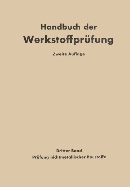 Produktbild: Die Pr&uuml;fung nichtmetallischer Baustoffe