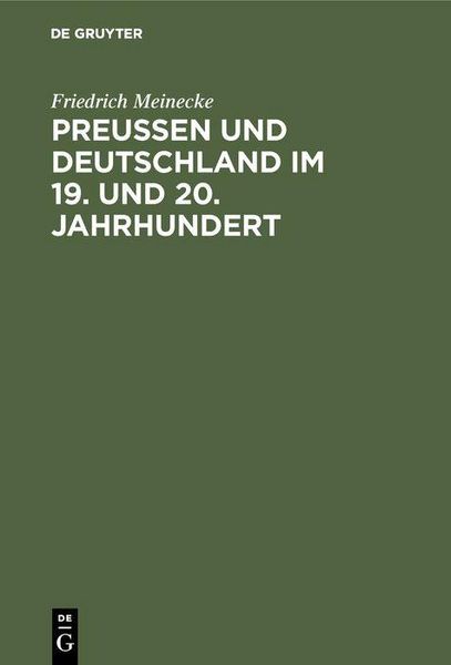 Produktbild: Preu&szlig;en und Deutschland im 19. und 20. Jahrhundert