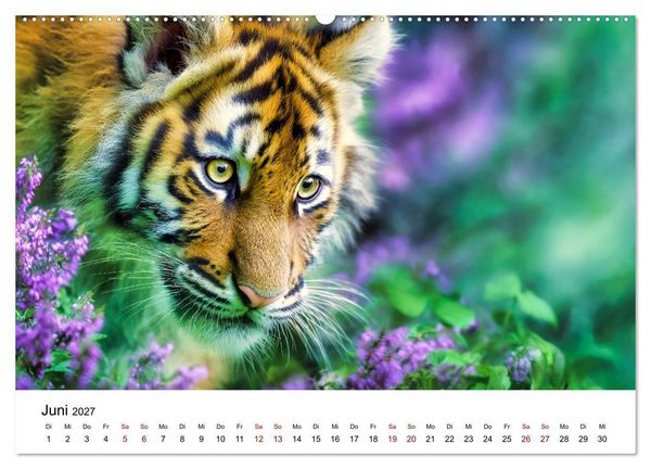Produktbild: Wild.Edel.Stark. - Im Bann der Tiger (Wandkalender 2027 DIN A2 quer), CALVENDO Monatskalender