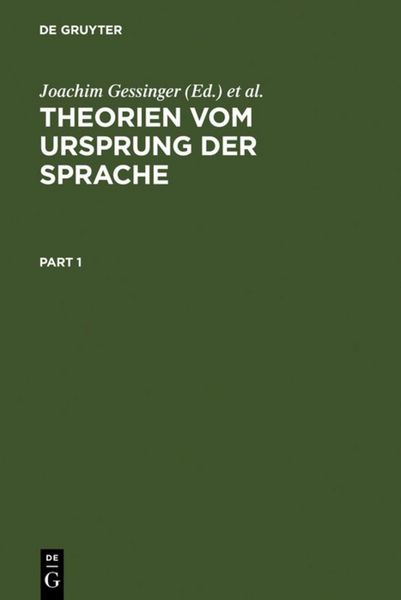 Produktbild: Theorien vom Ursprung der Sprache