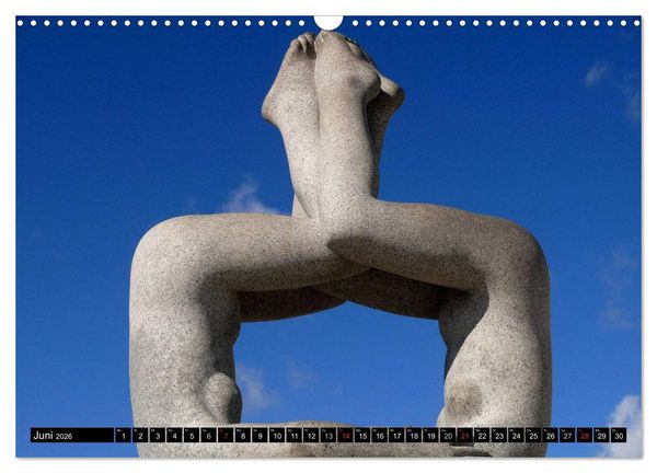 Produktbild: Vigeland Skulpturen Park Oslo (Wandkalender 2026 DIN A3 quer), CALVENDO Monatskalender