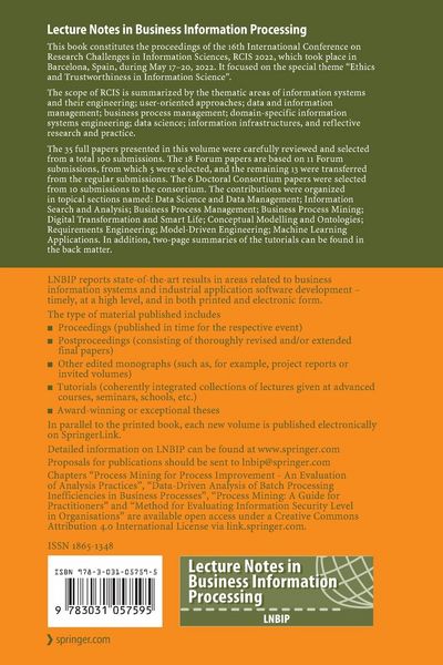 Produktbild: Research Challenges in Information Science