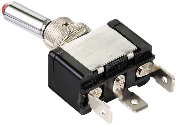Produktbild: TRU COMPONENTS TC-11193840 Kippschalter 12 V/DC 20A 1 x Aus/Ein rastend 1St.