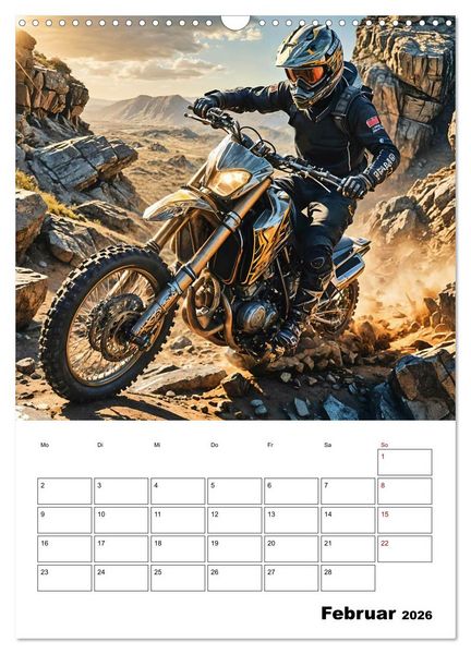 Produktbild: Vollgas und Adrenalin - Motocross-Action pur! (Wandkalender 2026 DIN A3 hoch), CALVENDO Monatskalender