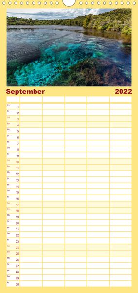 Produktbild: Familienplaner Neuseeland - Attraktiver S&uuml;den (Wandkalender 2022 , 21 cm x 45 cm, hoch)