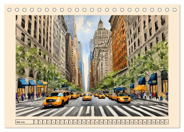 Produktbild: Sightseeing New York (Tischkalender 2026 DIN A5 quer), CALVENDO Monatskalender