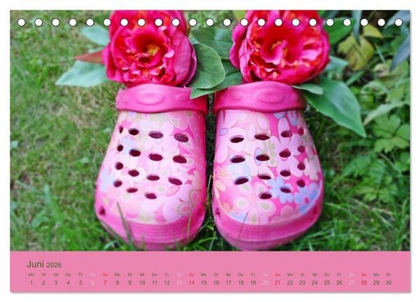 Produktbild: Schuhe - Schritt f&uuml;r Schritt durch das Jahr (Tischkalender 2026 DIN A5 quer), CALVENDO Monatskalender