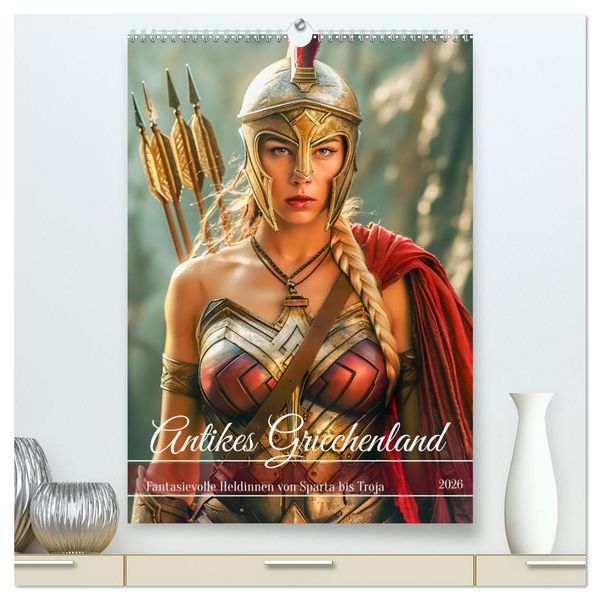 Produktbild: Antikes Griechenland - Fantasievolle Heldinnen von Sparta bis Troja (hochwertiger Premium Wandkalender 2026 DIN A2 hoch), Kunstdruck in Hochglanz